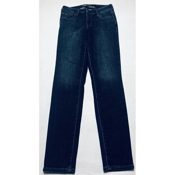 Old Navy Womens Size 4 Dark Wash Rockstar Mid Rise Skinny Jeans Stretch - Picture 2 of 8